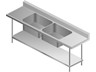 DOUBLE SINK TABLE-CENTRE, 2135x700x900 